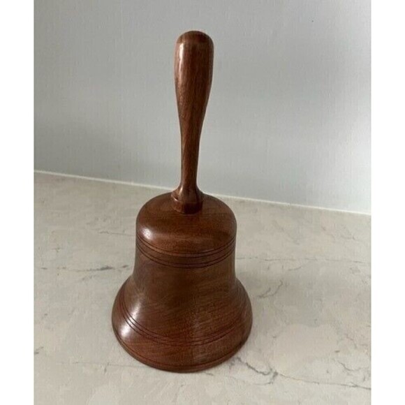 Vintage Wooden Edison Diller 1983 Musical Bell Plays It's A Small World - Picture 1 of 5